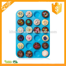 Fácil de Almacenar 24 Cup Silicona Mini Muffin Pan